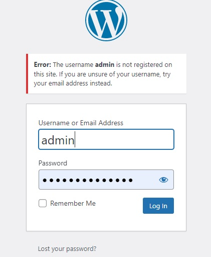 wordpress se fait pirater - wp admin login