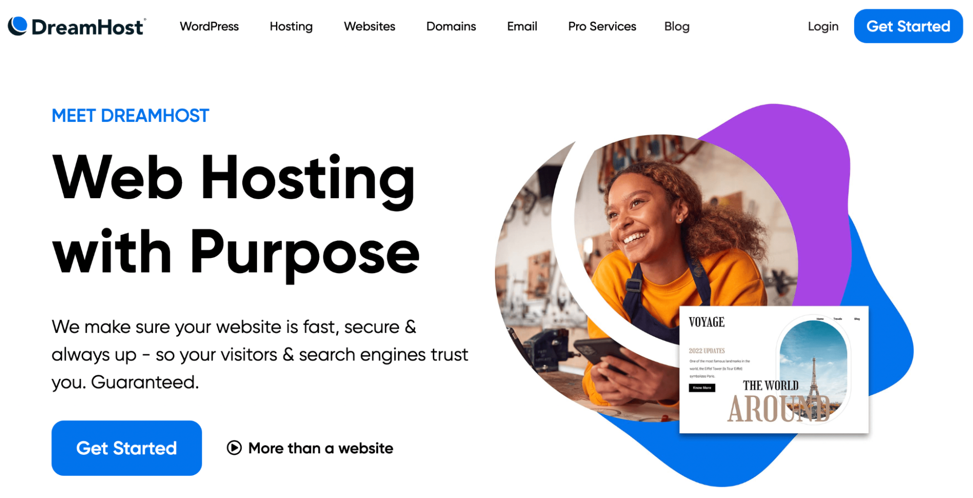 Home page di DreamHost