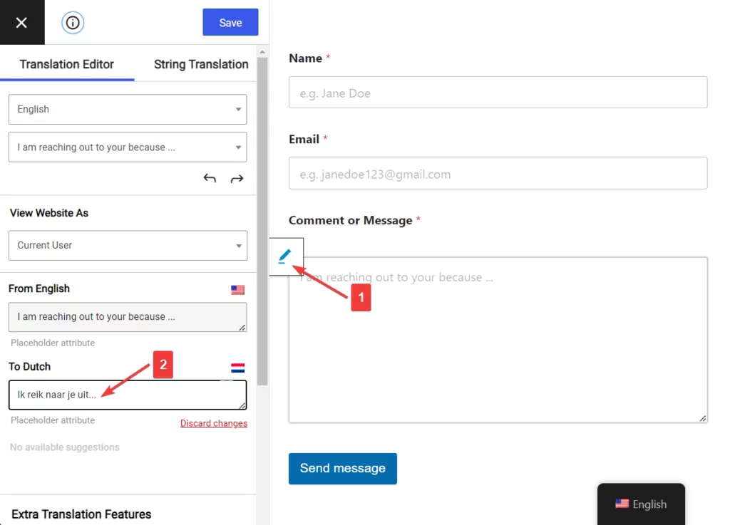 menerjemahkan placeholder formulir - terjemahan formulir