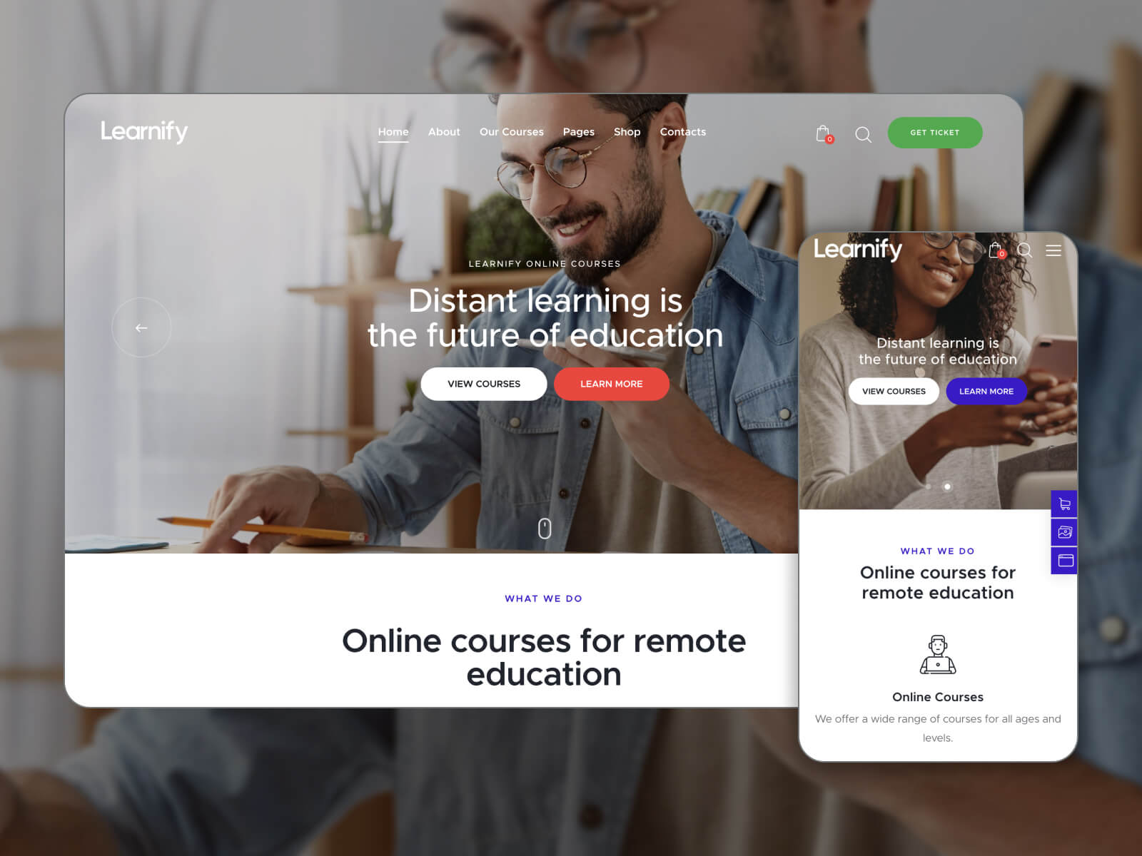 Immagine di Learnify: tema WP del corso online completamente personalizzabile in combinazione di colori bianco, dimgray, argento, darkslategray e grigio