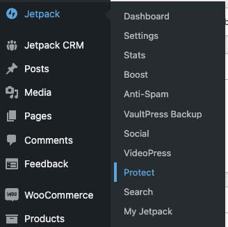 Jetpack через панель управления WordPress