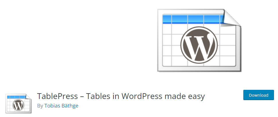 tablepress - สร้างตารางใน WordPress