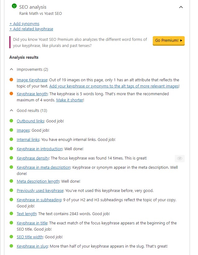 การวิเคราะห์ Yoast SEO