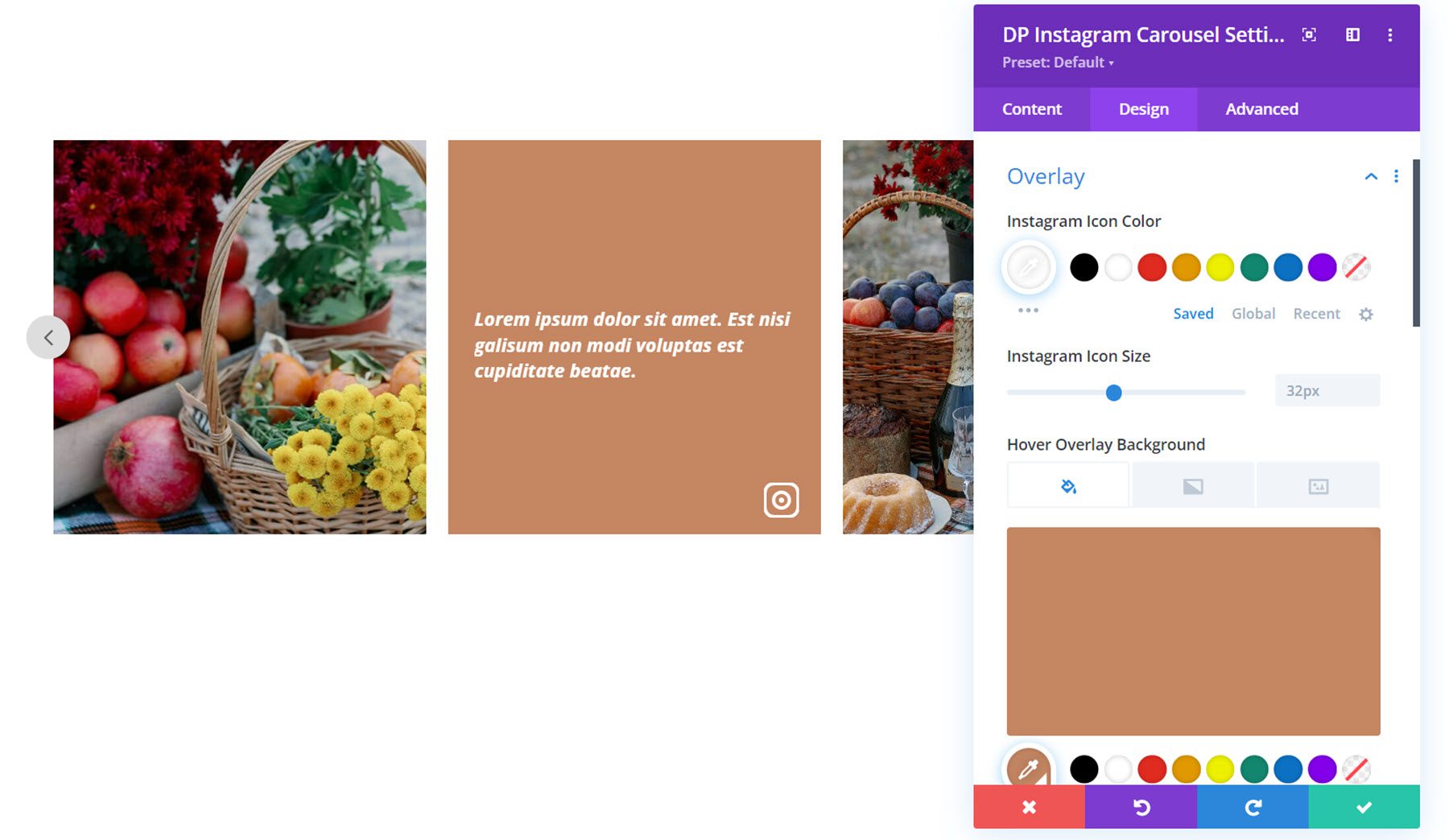 Divi Social Plus Instagram-Karussell-Overlay