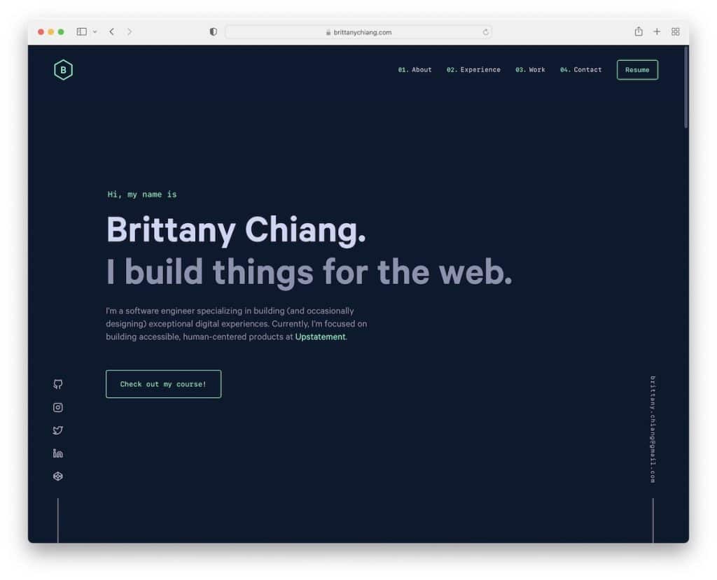 Entwicklerportfolio von Brittany Chiang