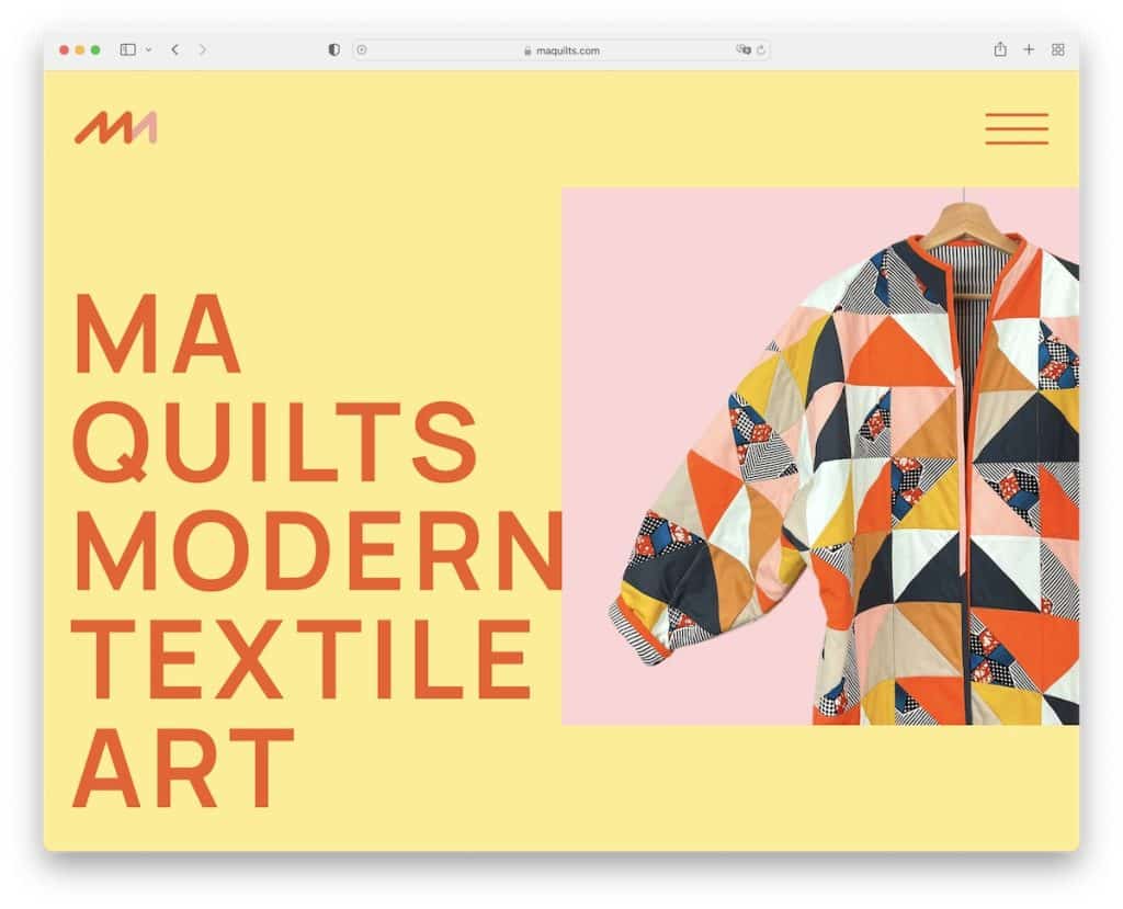 site de portfólio do artista ma quilts