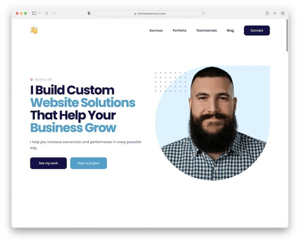 michael mannucci kişisel web sitesi örneği