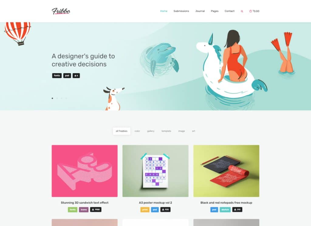 Fribbo | Freebies-Blog-WordPress-Theme