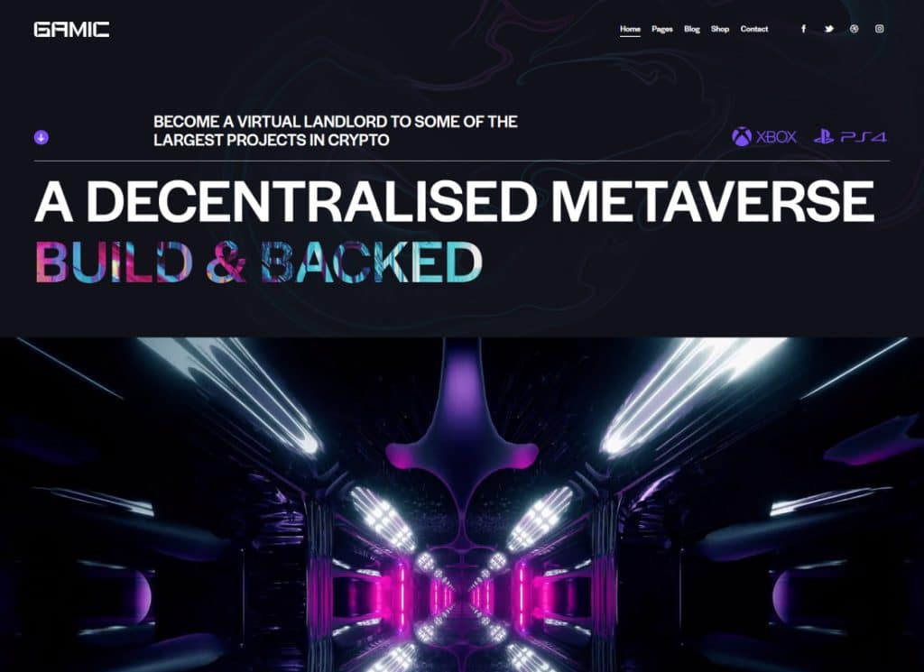 Гейм | Тема Metaverse Gaming & Crypto WordPress