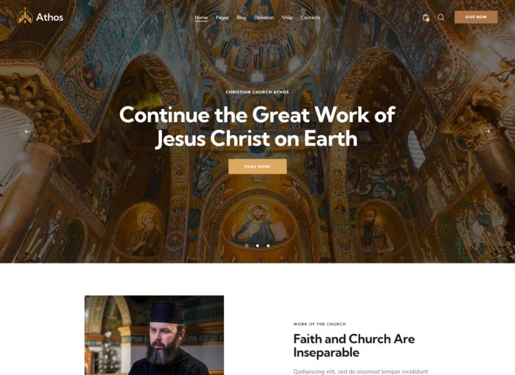 Athos | Tema WordPress para Igreja Cristã Ortodoxa