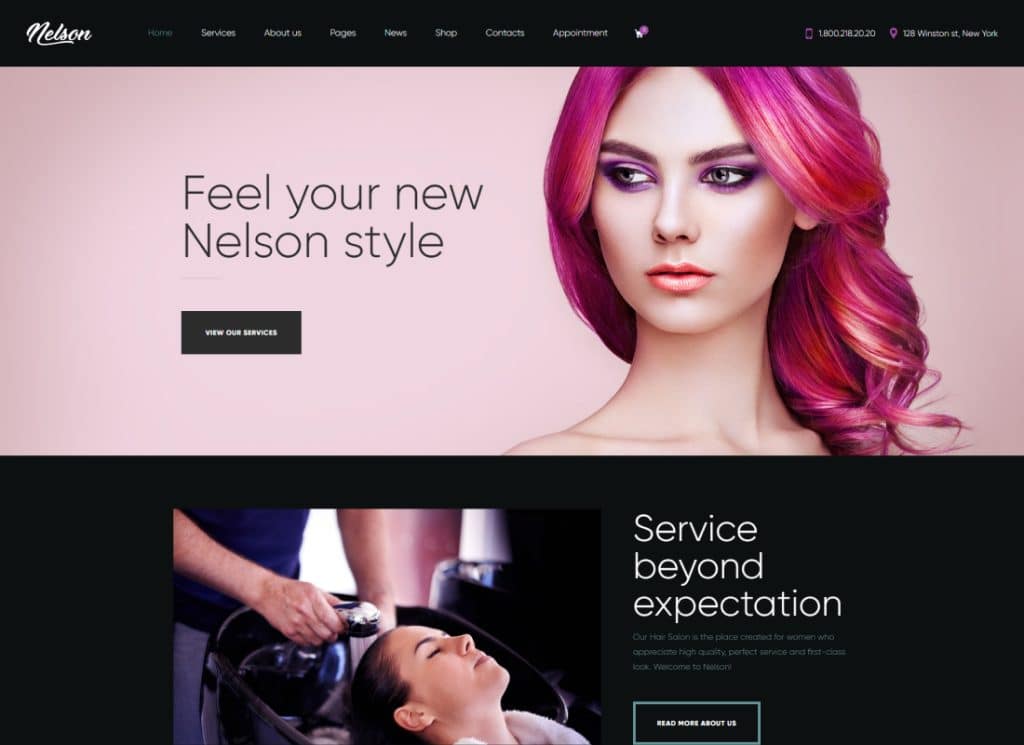 Nelson | Barbershop Friseur-, Tattoo- und Schönheitssalon-WordPress-Theme