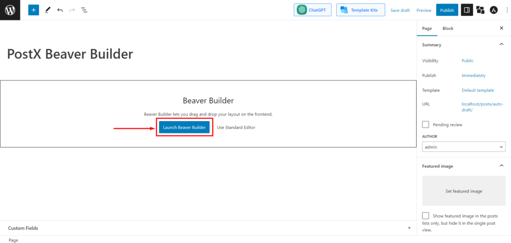 Launching Beaver Builder