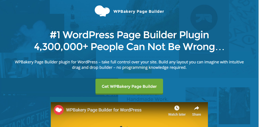 plug-in wordpress pour le constructeur de pages wpbakery