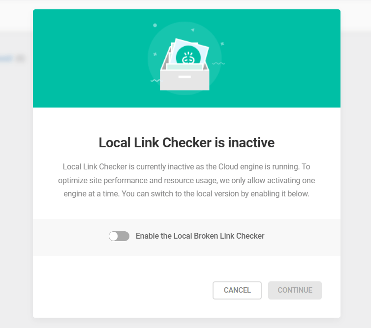 Verificador de link local - inativo