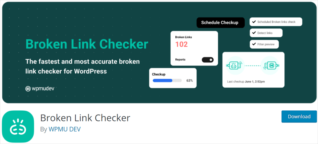 Broken Link Checker von WPMU DEV