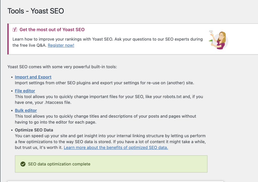 Yoast SEO-Tools