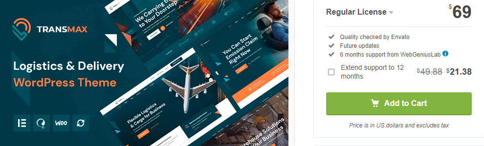 Transmax- Moving company WordPress Themes