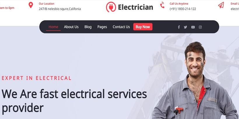 ช่างไฟฟ้า-บริการ-Best-Electronics-WordPress-Themes