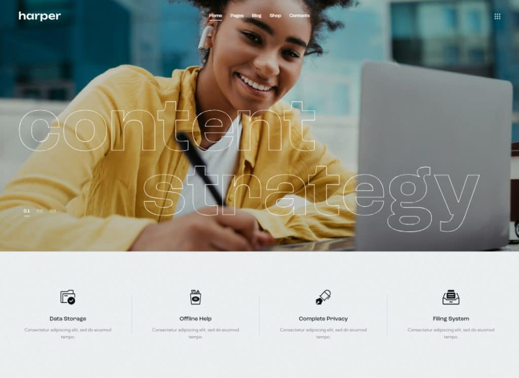 Harper - Tema WordPress per copywriter e specialista di marketing