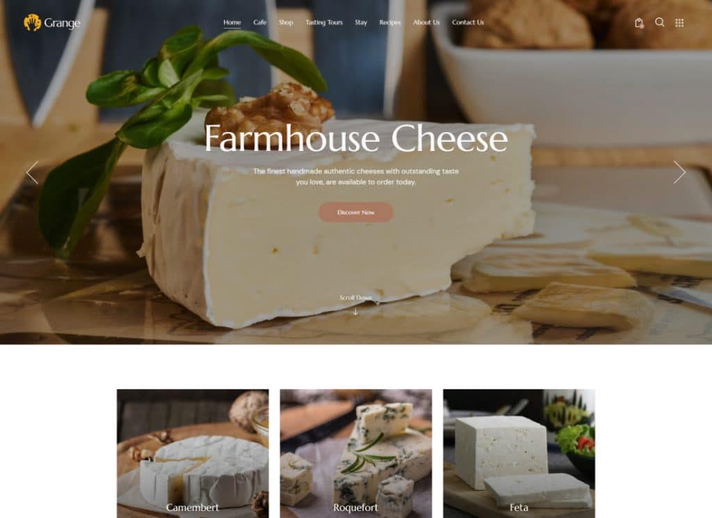 Grange - Tema WordPress per fattoria, bazar e mercato alimentare