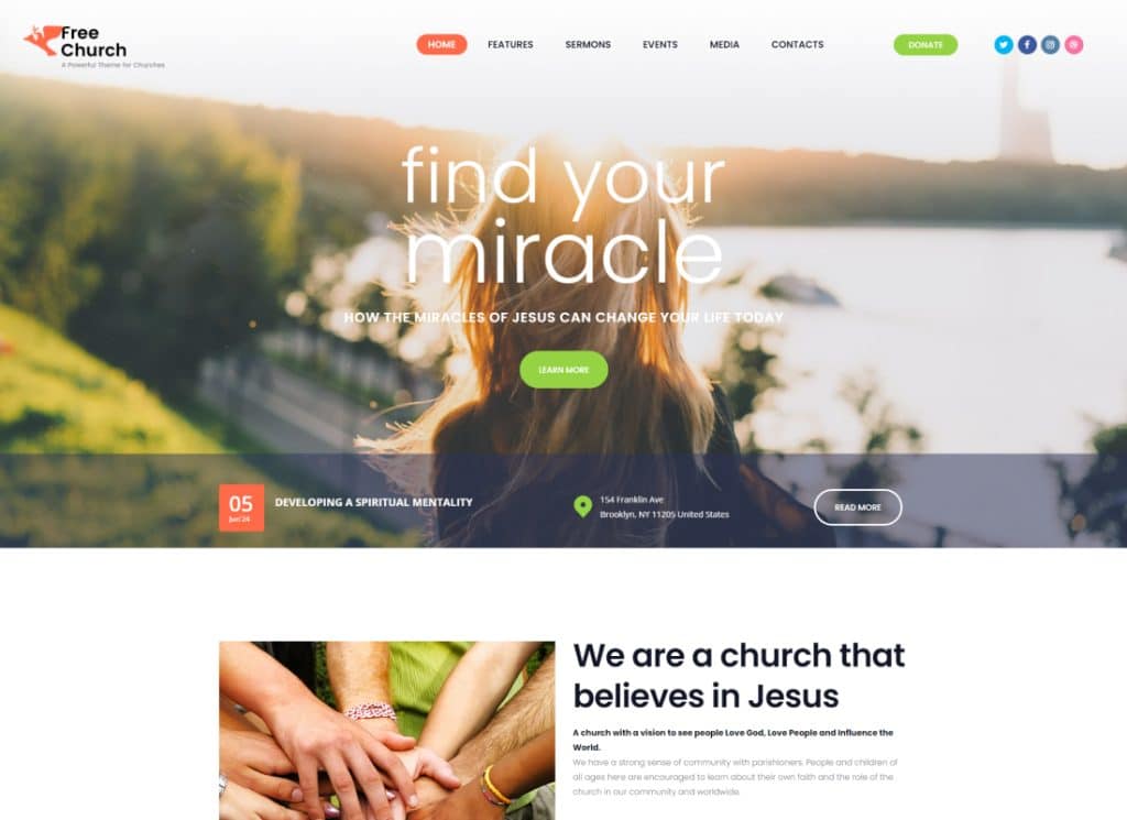 Free Church - 宗教与慈善基督教 WordPress 主题