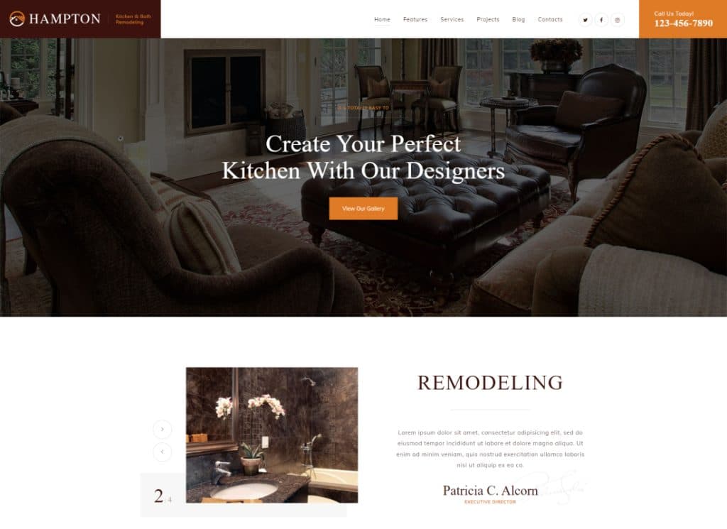 Hampton - Tema WordPress Desain Rumah dan Renovasi