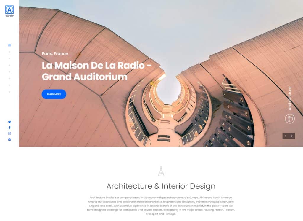 A.Studio – WordPress-Theme für Innenarchitektur und Architektur