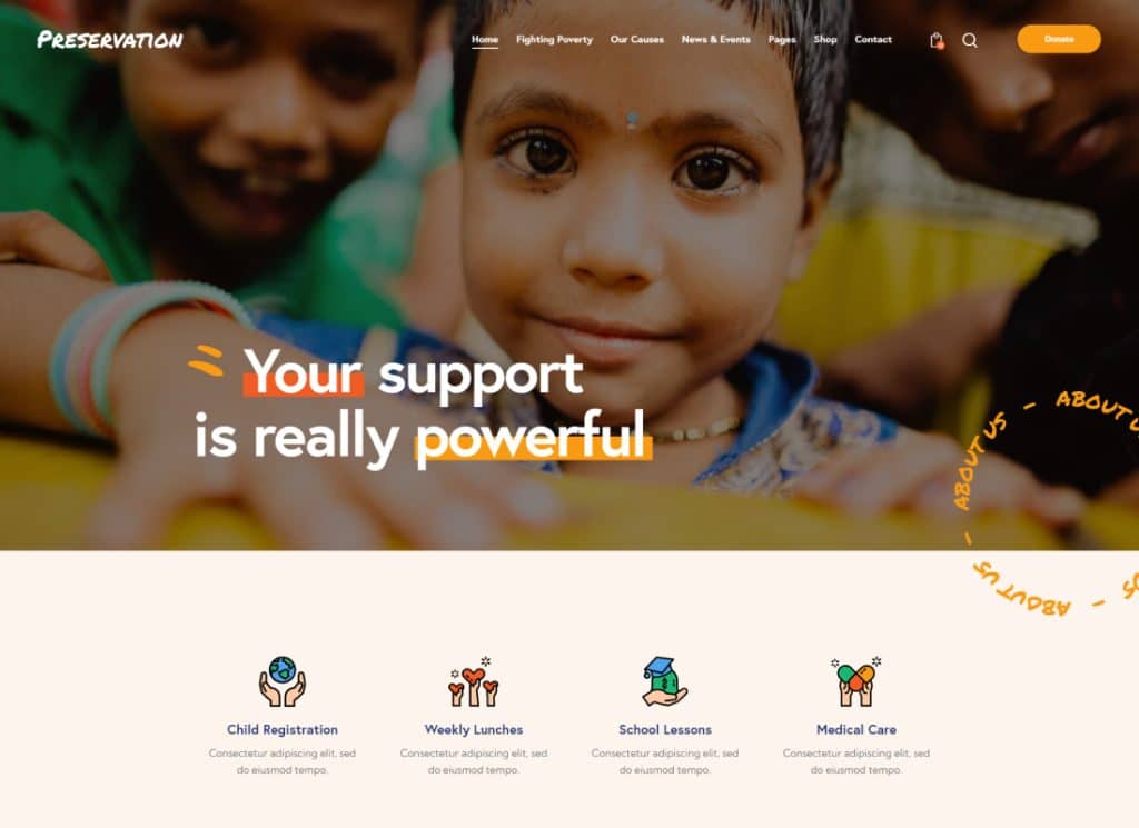 Erhaltung – Non-Profit- und Ökologie-WordPress-Theme