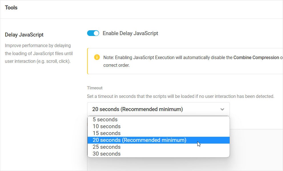 Opsi Delay JavaScript Timeout Hummingbird