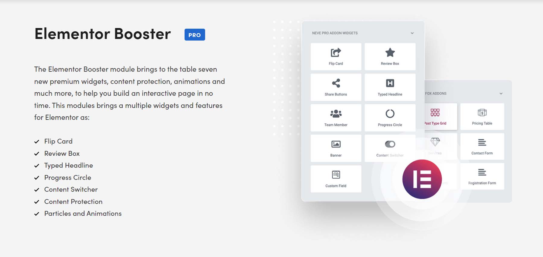 Elementor Booster firmy Neve