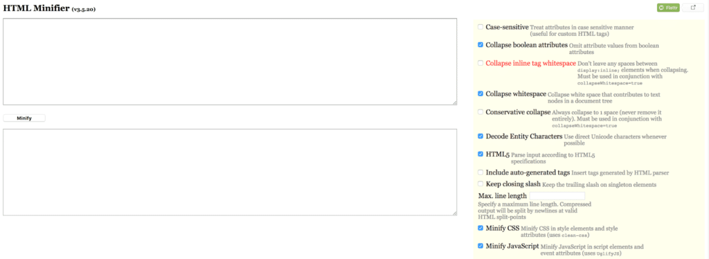 HTML-Minifier