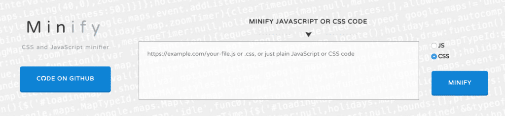 Das Minify-Tool