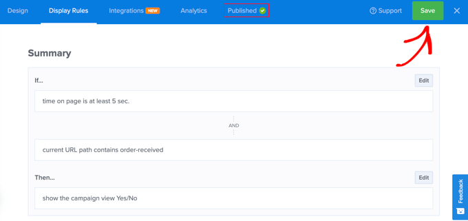 Summary of Display Rules in OptinMonster