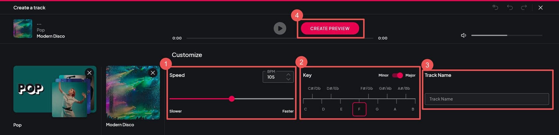 Soundful Create AI Tracks - Langkah 3-6