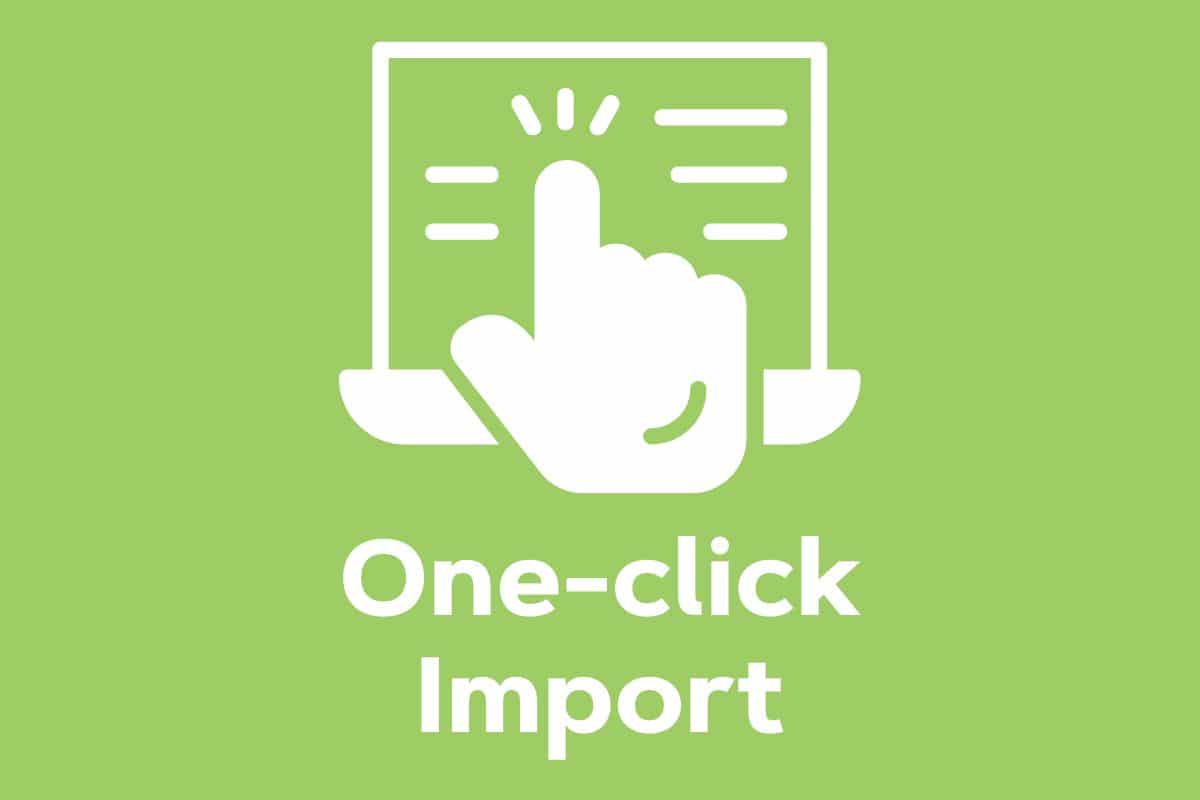 importation en un clic