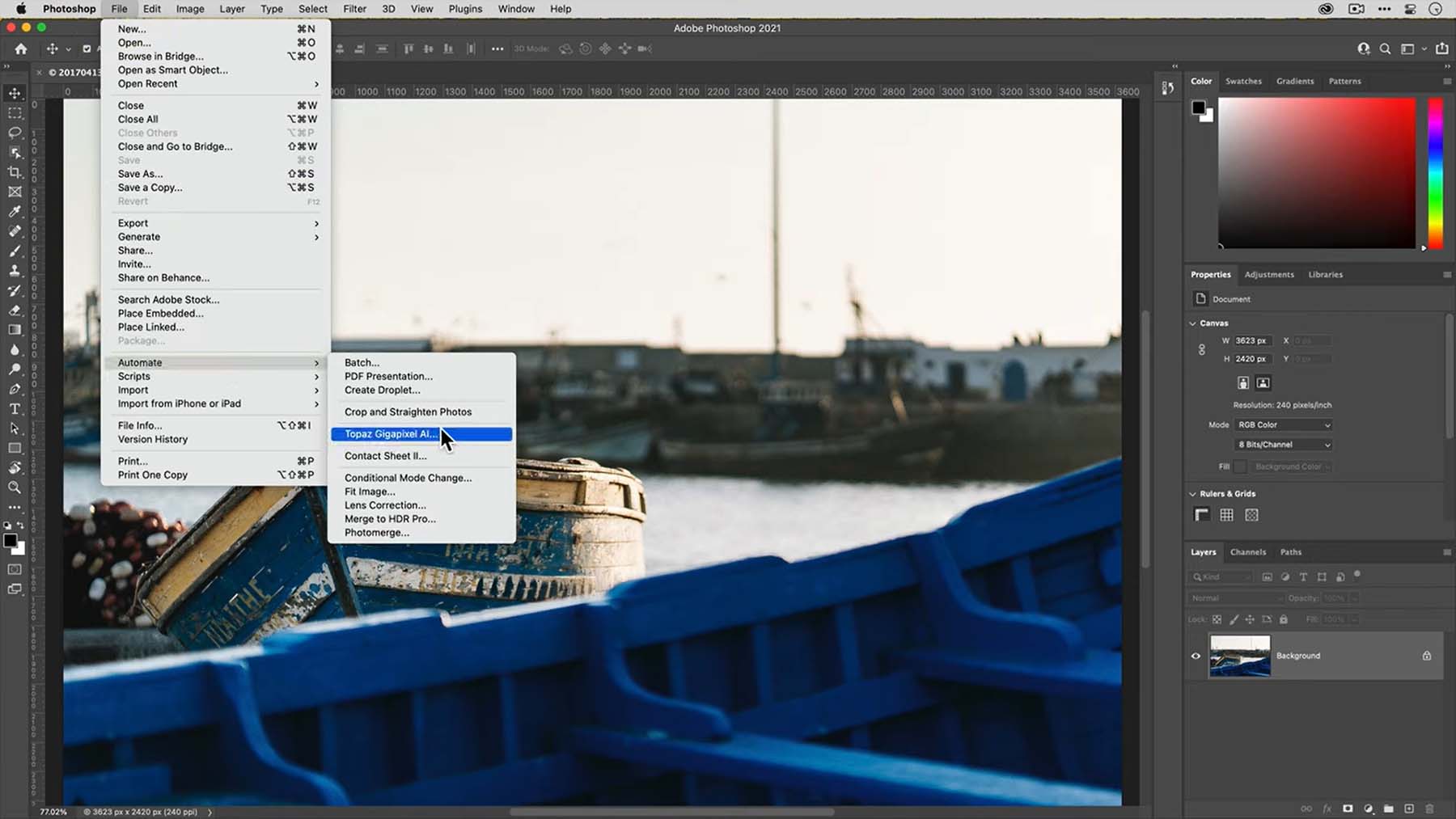 Gigapixel AI et applications dans Adobe Creative Suite