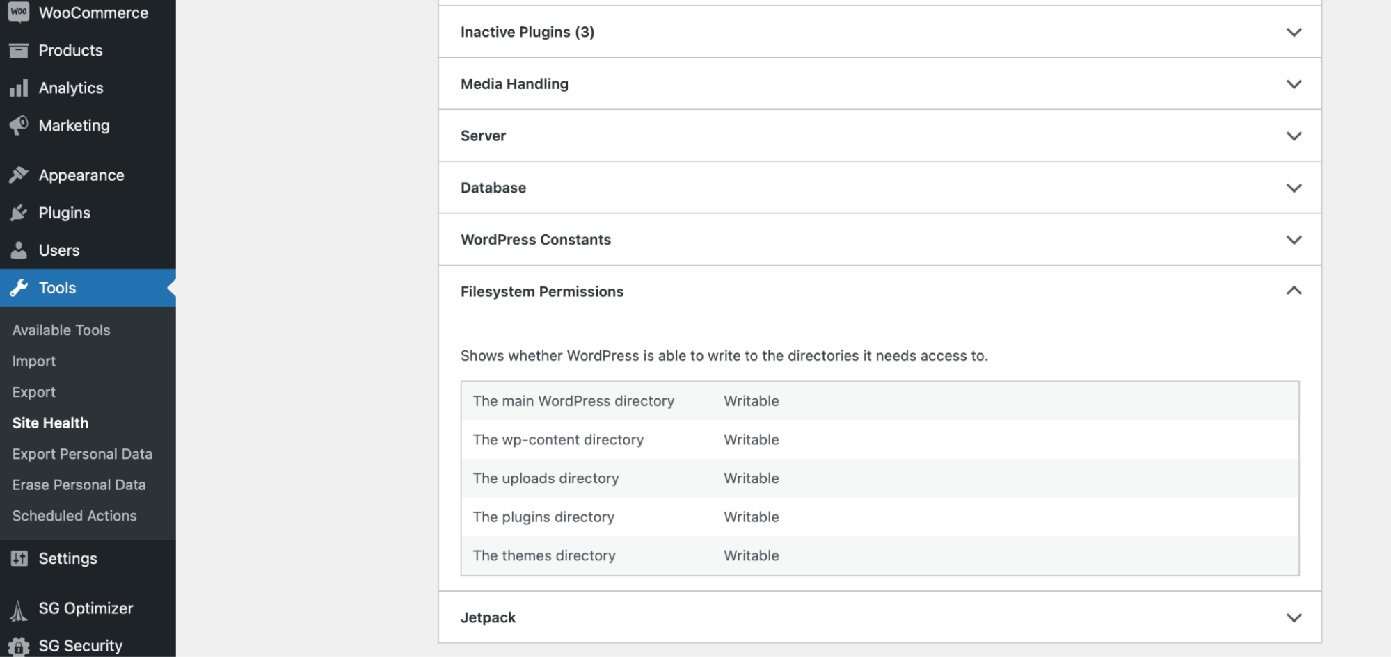 WordPress'te dosya sistemi izinleri