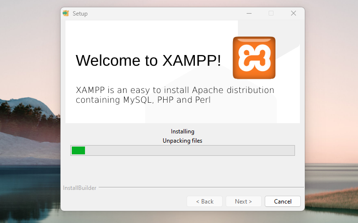 Processus d'installation de XAMPP