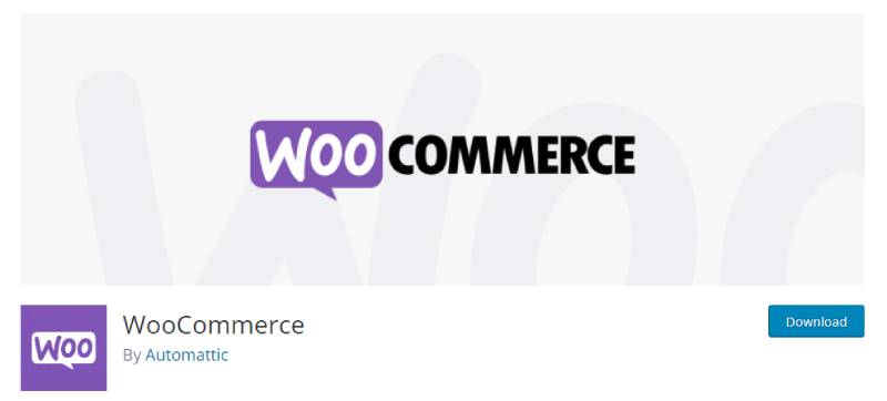 Schermata della home page di woocommerce