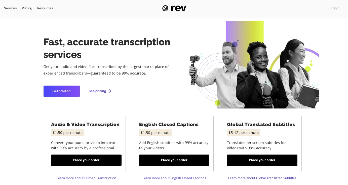 Rev 为 WordPress 提供了一些市场上最好的转录服务。