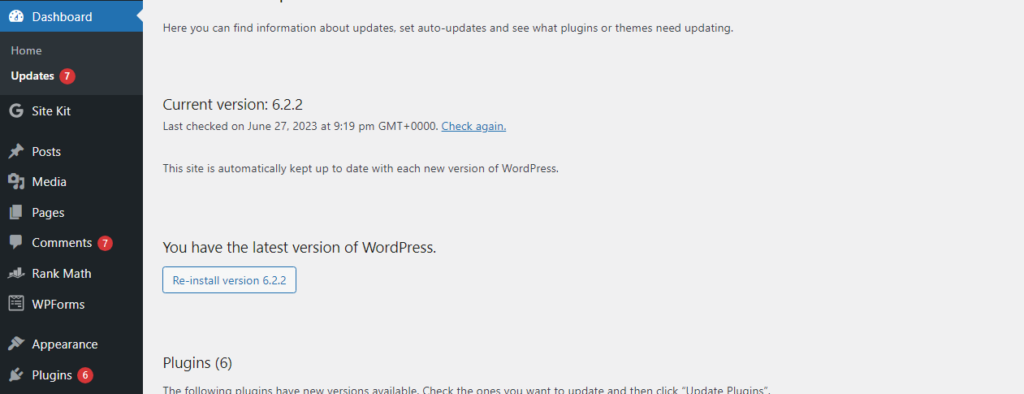 wordpress รุ่นล่าสุด