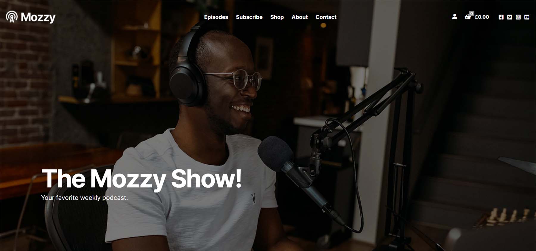 Mozzy, motyw podcastu dla WordPress