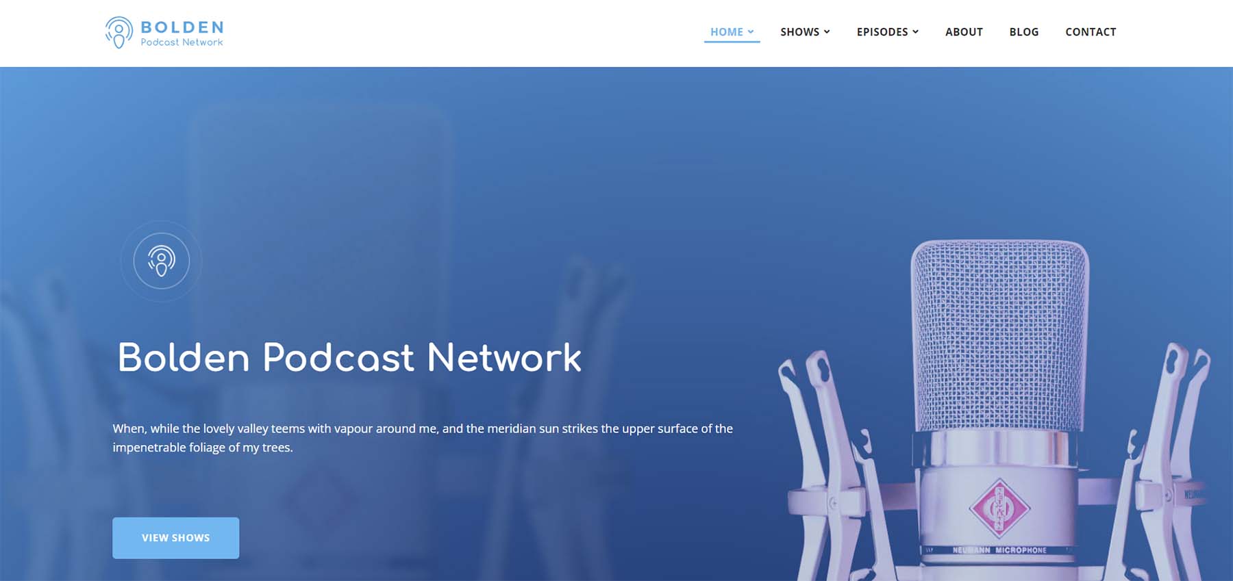 Bolden, un tema de WordPress para la red de podcasts