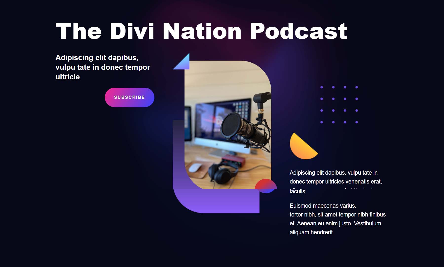 Divi como tema de podcast