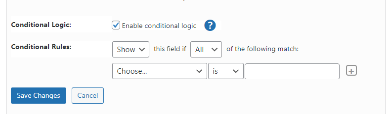 Formularfelder mit bedingter Logik