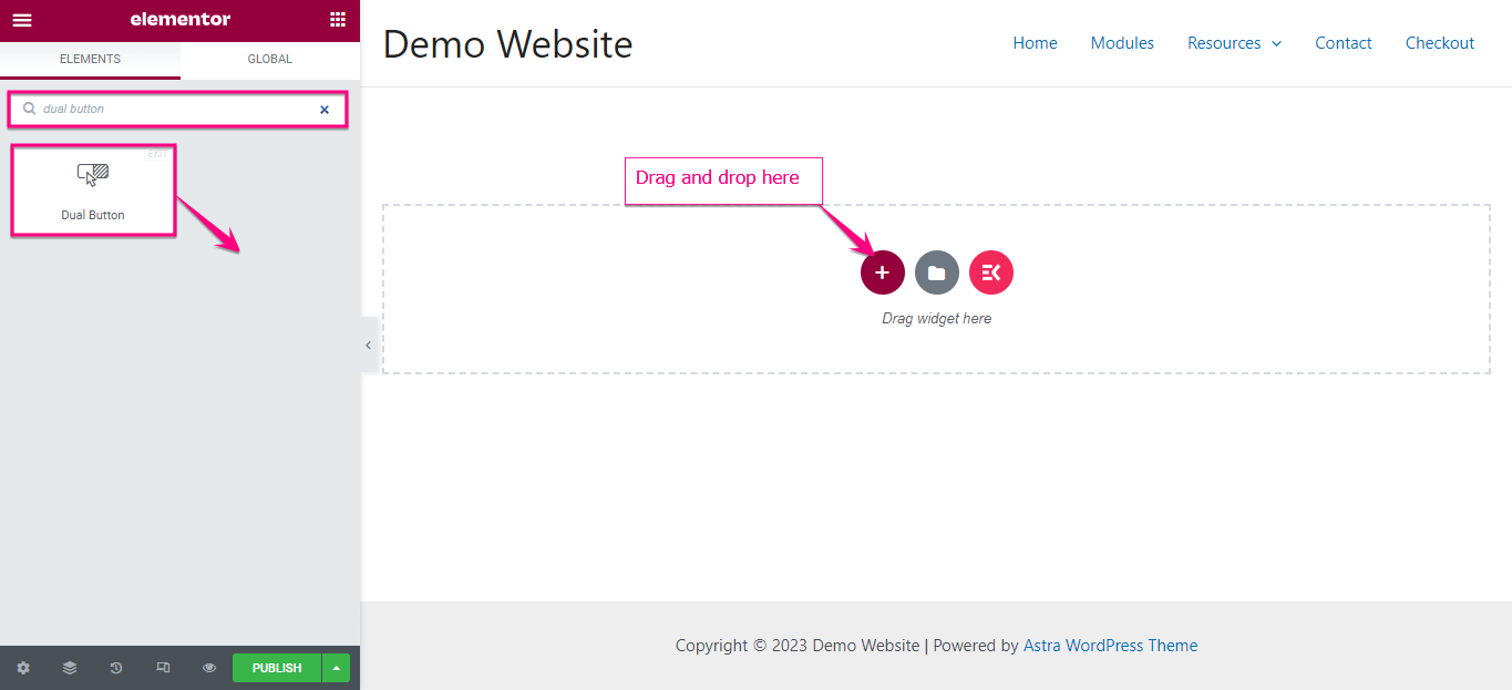 Dodaj podwójny przycisk w wordpress