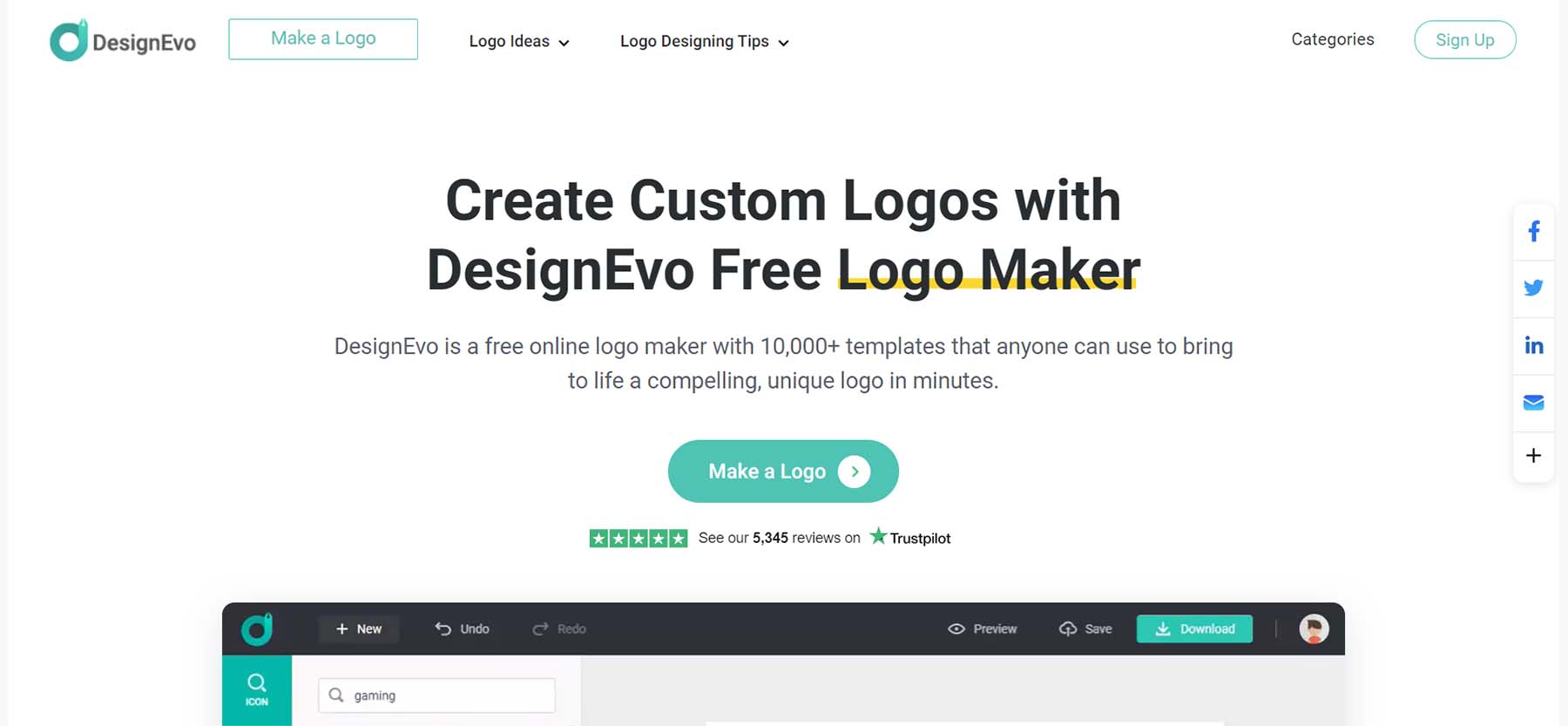 DesignEVO, un generator de logo-uri AI