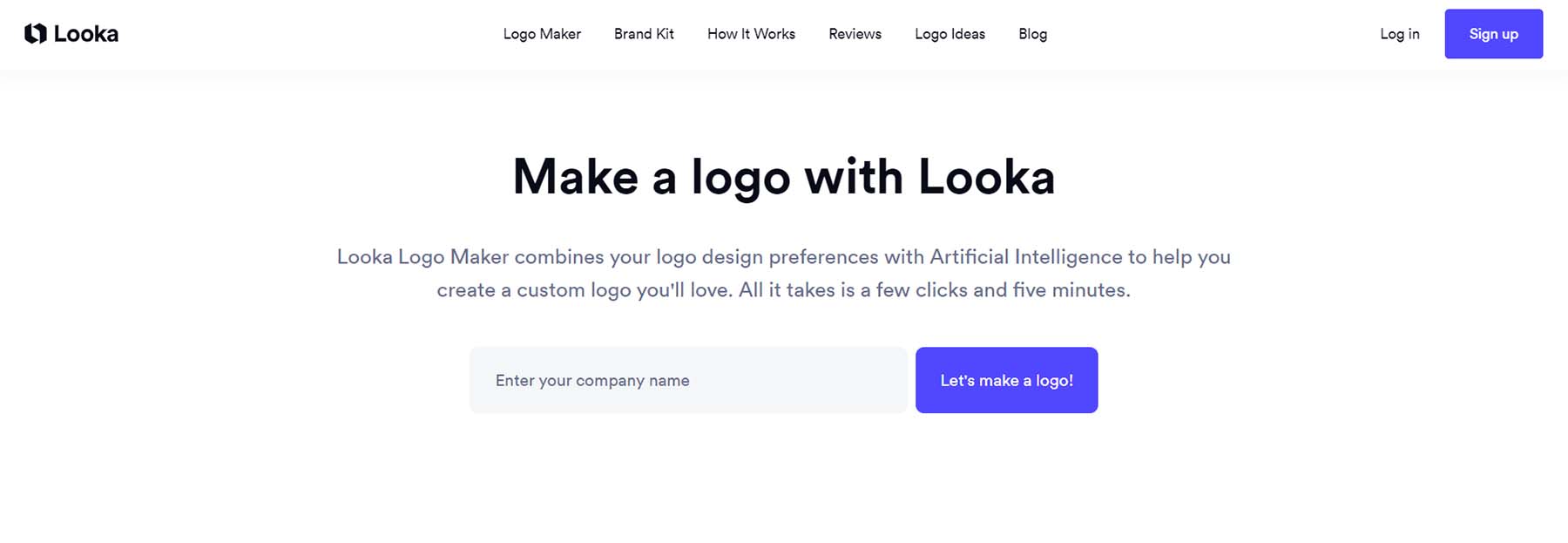 Looka, ein KI-Logogenerator