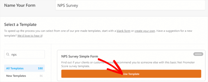 Templat Formulir Survei NPS