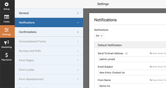 Modulo notifiche